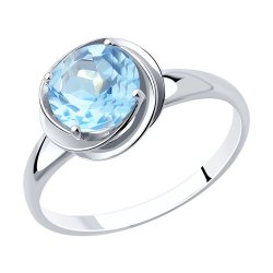Кольцо из серебра с топазом (Арт.94-310-00623-1)