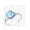 Кольцо из серебра с топазом «Небесная орбита» Соколов (арт.94-310-00623-1)