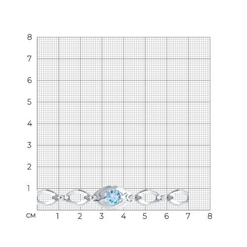 Браслет из серебра с топазом (Арт.94-350-00680-1)