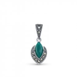 Подвеска Серебряные крылья (Арт.230015-297e-39_agat_markazit)