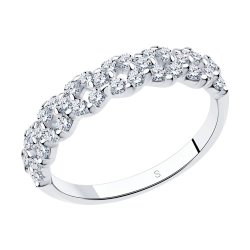 Кольцо из серебра с фианитами (Арт.94012254)