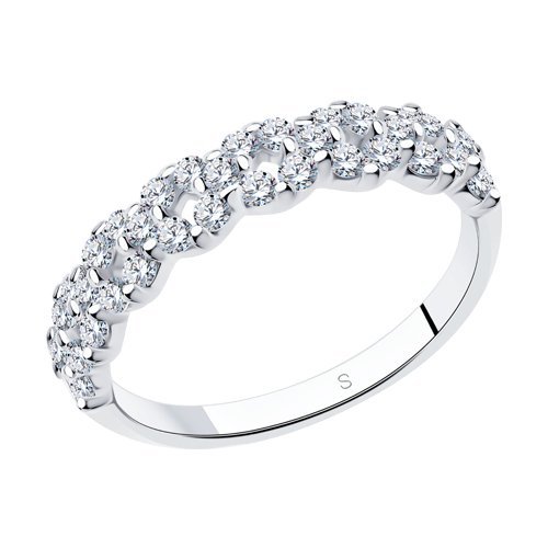 Кольцо из серебра с фианитами (Арт.94012254)