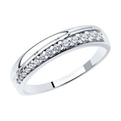 Кольцо из серебра с фианитами (Арт.94012611)