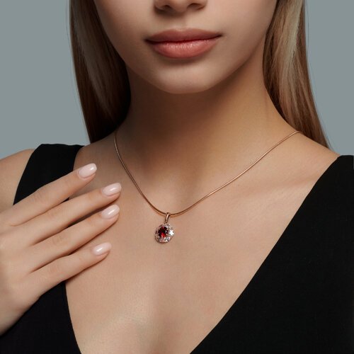 Подвеска золотая пробы 585 с гранатом (Арт.51-330-02100-2)