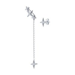 Серьги из серебра с фианитами (Арт.94026454)