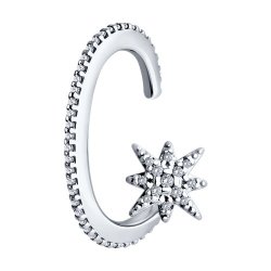 Серьга из серебра с фианитами (Арт.94170337)