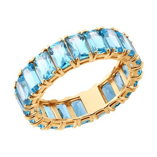 Кольцо золотое пробы 585 с топазом (Арт.717272)