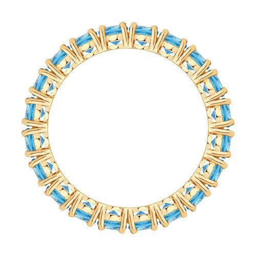 Кольцо золотое пробы 585 с топазом (Арт.717272)