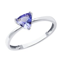 Кольцо из белого золота с танзанитом (Арт.6014312-3)