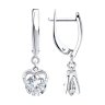 Серьги из серебра с фианитами (Арт.94023432)