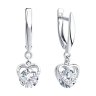 Серьги из серебра с фианитами (Арт.94023432)