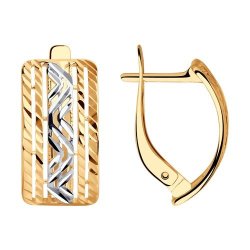 Серьги из золота с алмазной гранью (Арт.028238)