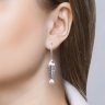 Серьги из серебра с эмалью (Арт.94024033)