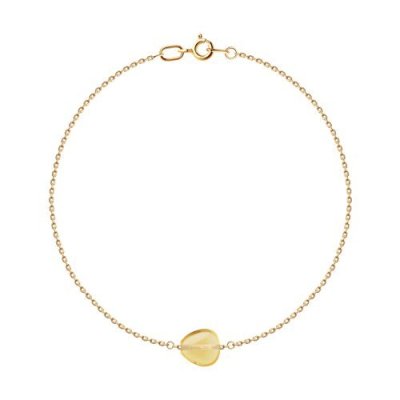 Браслет золотой пробы 585 с цитрином (Арт.750652)