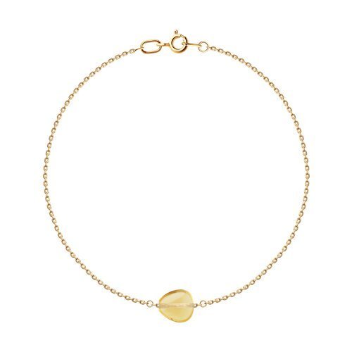 Браслет золотой пробы 585 с цитрином (Арт.750652) Браслет золотой пробы 585 с цитрином (Арт.750652)