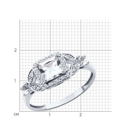 Кольцо золотое пробы 585 с горным хрусталем (Арт.71-00295-3)