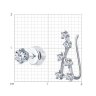 Серьги из серебра с фианитами (Арт.94025895)