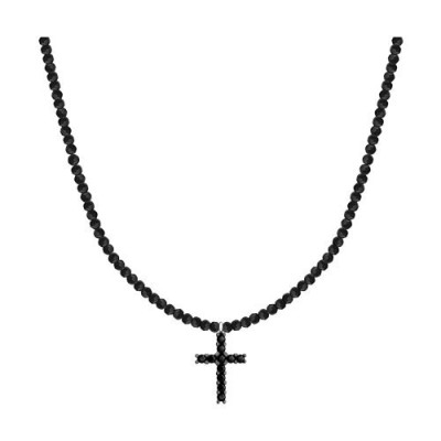 Колье из серебра 925 с шпинелью и фианитами «Noir Faith» SOKOLOV (арт.83070063)