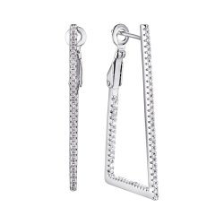 Серьги из серебра с фианитом (Арт.cz-e02350-x-w-x-x-w)
