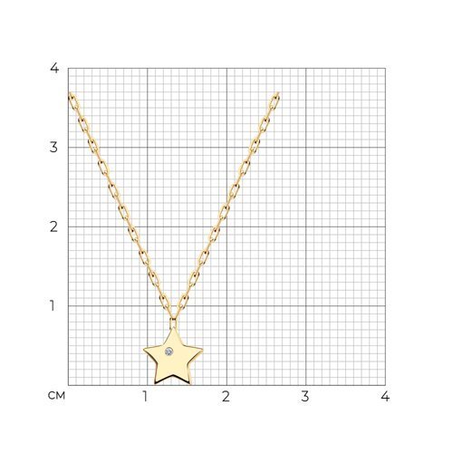 Колье из золота с фианитом (Арт.070497)