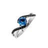 Кольцо с топазом «Spring Wave» серебро 925 Fresh Jewelry (арт.CZ-R00935-X-WB-LB-X-B)