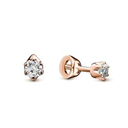 Серьги из золота с бриллиантом Русские Самоцветы (Арт.59259)