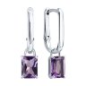 Серьги из серебра с аметистами (Арт.92023255)