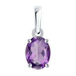 Подвеска из серебра с аметистом (Арт.92030824)