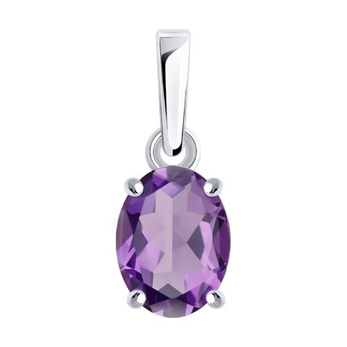Подвеска из серебра с аметистом (Арт.92030824)