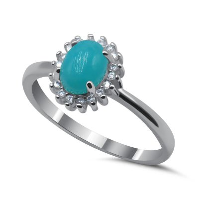 Кольцо Серебряные крылья (Арт.2112733628_amazonit_kubcirkonii)