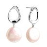 Серьги серебряные с жемчугом «Baroque Charm» Fresh Jewelry (арт.PI-E423-16-X-W-PN-X-X)