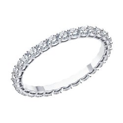 Кольцо из белого золота с бриллиантами (Арт.1012488-3)