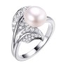 Кольцо серебряное с жемчугом и фианитами «Nautilus Grace» Fresh Jewelry (арт.PI-R02442-X-W-PN-X-W)