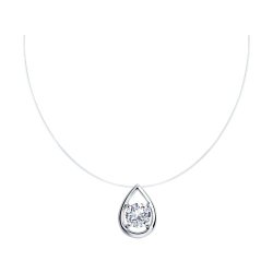 Колье из серебра с фианитом (Арт.94070646)