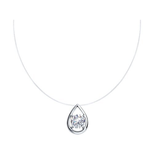 Колье из серебра с фианитом (Арт.94070646)