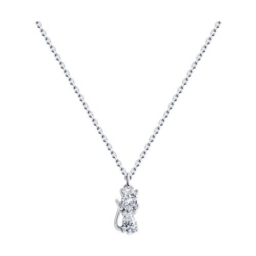 Колье из серебра с фианитами (Арт.94070755)
