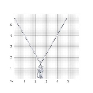 Колье из серебра с фианитами «Сияющий Котёнок» Соколов (арт.9407)