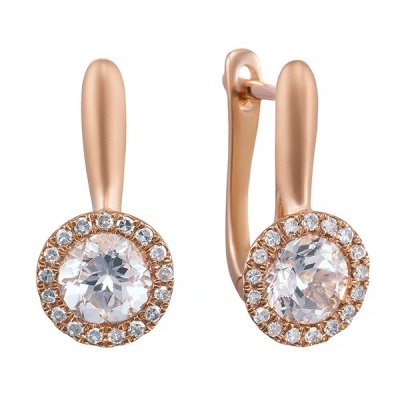 Серьги из золота с бриллиантом и морганитом (Арт.e29518r_sr_mr_pink)