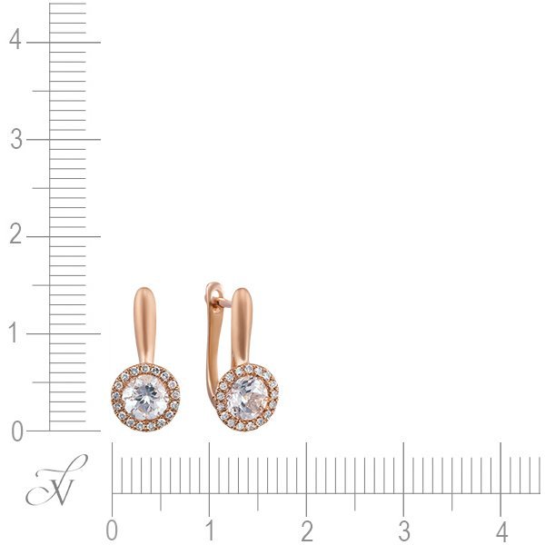 Серьги из золота с бриллиантом и морганитом (Арт.e29518r_sr_mr_pink)