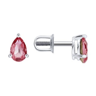 Серьги из серебра с кристаллами «Розовая Груша» SOKOLOV (арт.94-122-00210-2)
