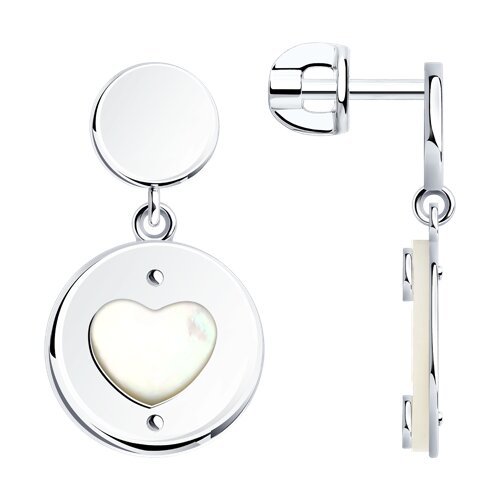 Серьги из серебра с перламутром (Арт.83020287)