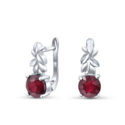 Серьги Серебряные крылья (Арт.22knys2292-155_rubin)