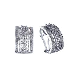 Серьги из белого золота с бриллиантом (Арт.l591dwc4wg_sr_wg)