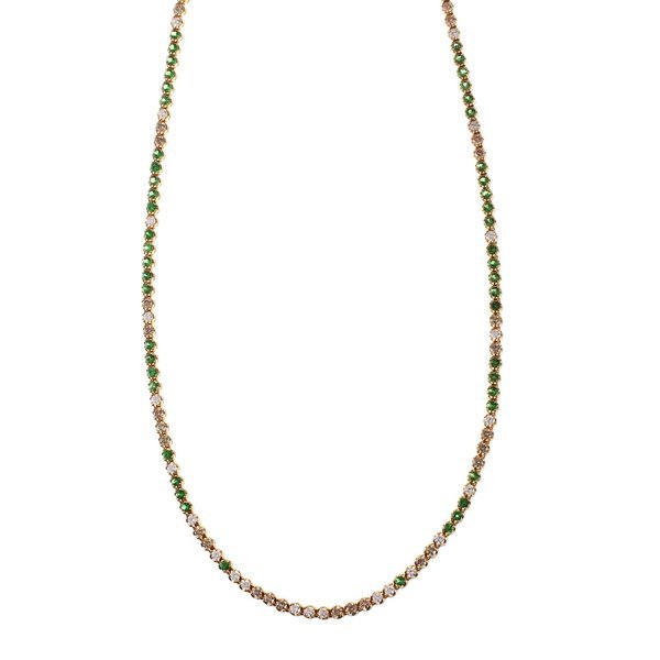 Ожерелье из золота с бриллиантом (Арт.n8097_dw_dn_cv_yg_kl_dn_tv_yg)