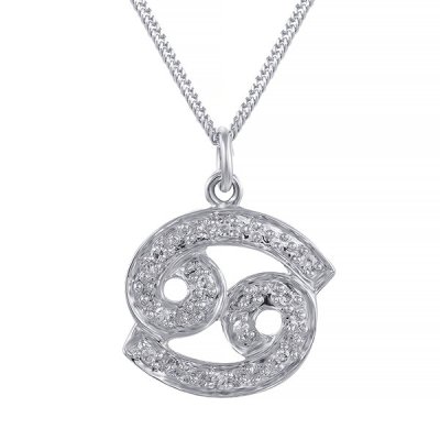 Ожерелье из белого золота с бриллиантом (Арт.p16716_001_wg)