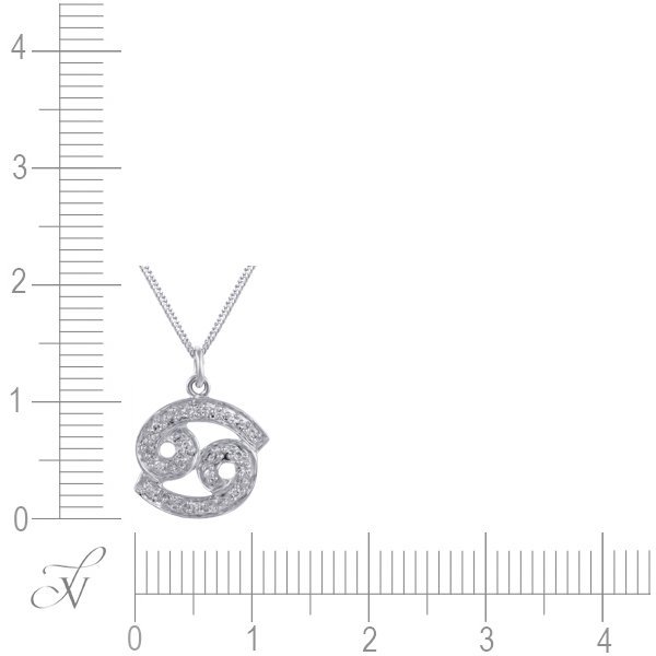 Ожерелье из белого золота с бриллиантом (Арт.p16716_001_wg)