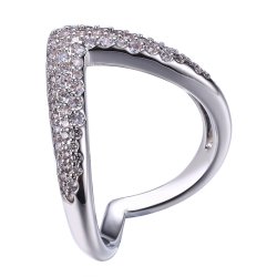 Кольцо из серебра с фианитом (Арт.cz-r03522-x-w-x-x-w)