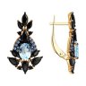 Серьги из золочёного серебра с миксом камней (Арт.92022844)