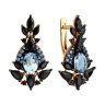 Серьги из золочёного серебра с миксом камней (Арт.92022844)
