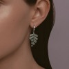 Серьги из серебра с фианитами «Изумрудный лист» SOKOLOV (арт.94026735)